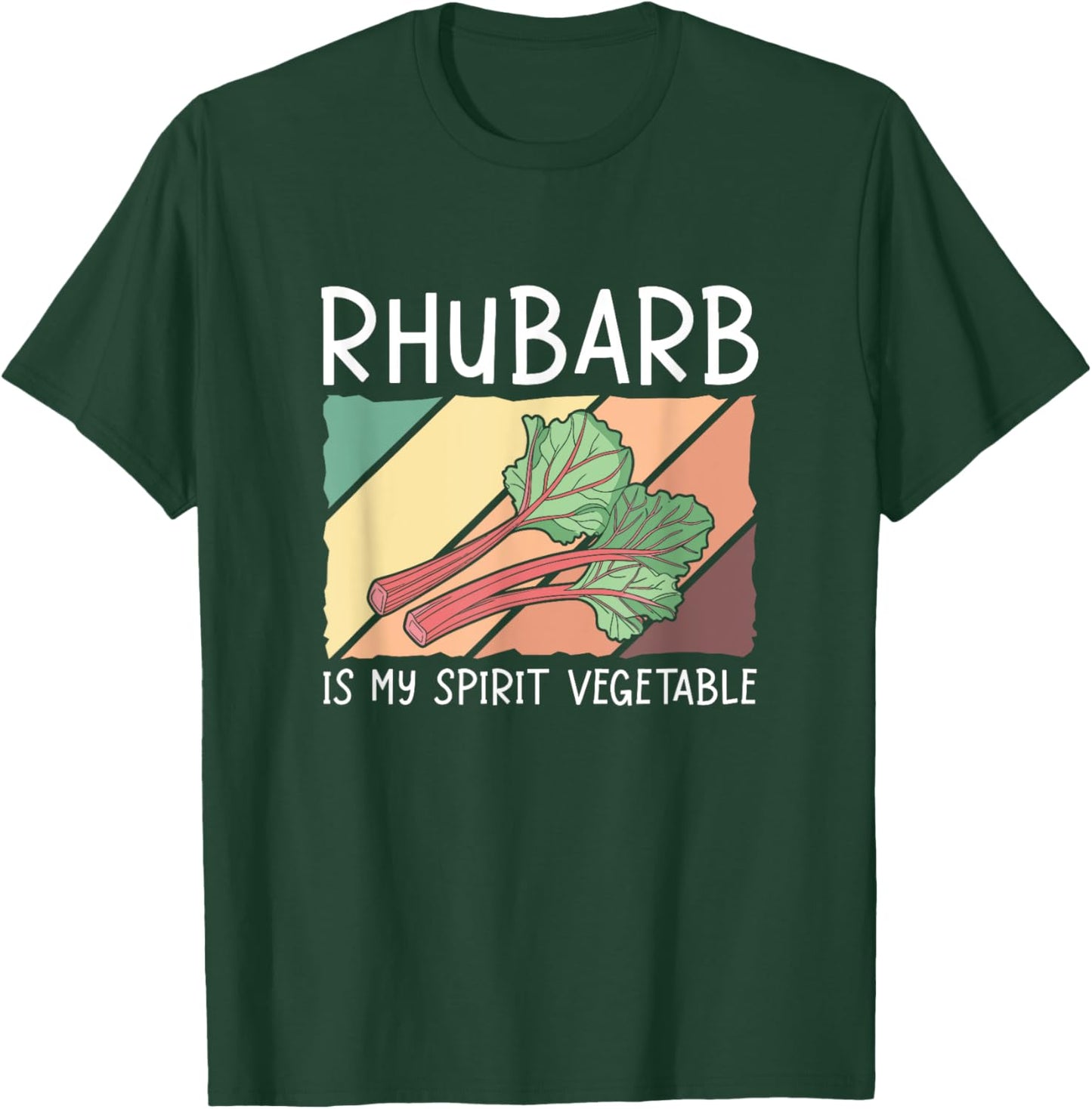 Rhubarb Is My Spirit Vegetable Funny Rhubarb Pie Enthusiasts T-Shirt - T-Shirt | Forest