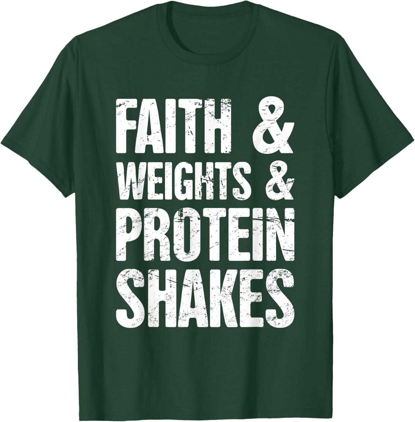 Faith - Funny Christian Athlete / Christian Workout T-Shirt - T-Shirt | Forest