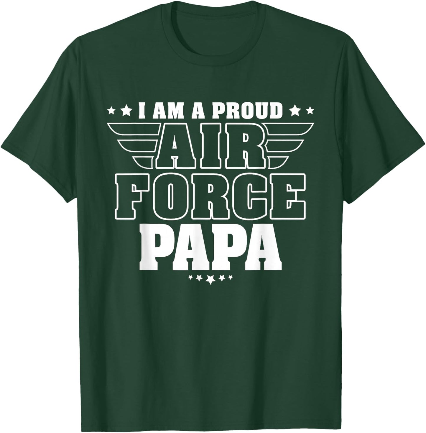 Proud Air Force Papa Patriotic Pride Military Grandfather T-Shirt - T-Shirt | Forest