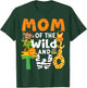 Mom Of The Wild and Two Zoo Theme 2nd Birthday Safari Jungle T-Shirt - T-Shirt | Forest