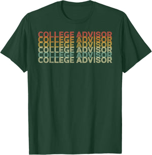 Retro 70s College Advisor Job Title T-Shirt - T-Shirt | Forest