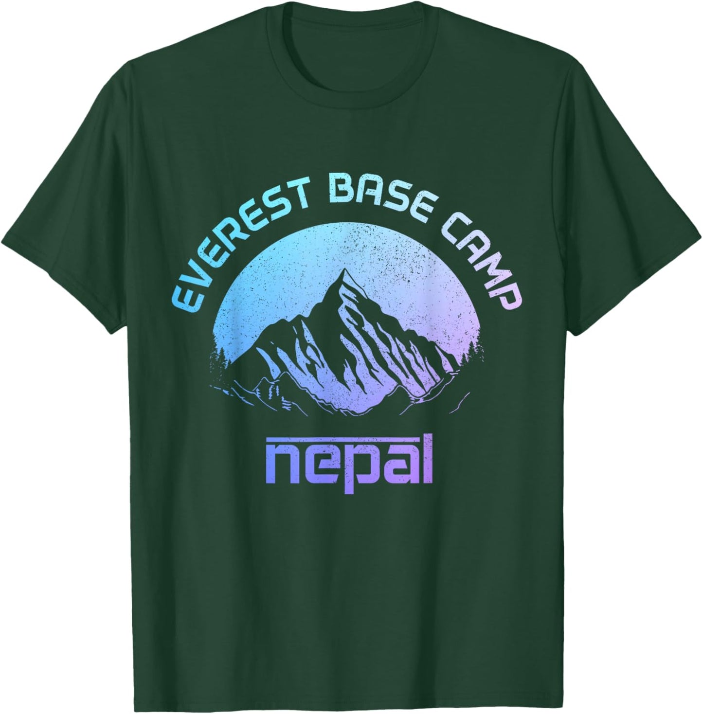 Mount Everest Nepal Himalaya Mountaineer Mountain Souvenir T-Shirt - T-Shirt | Forest