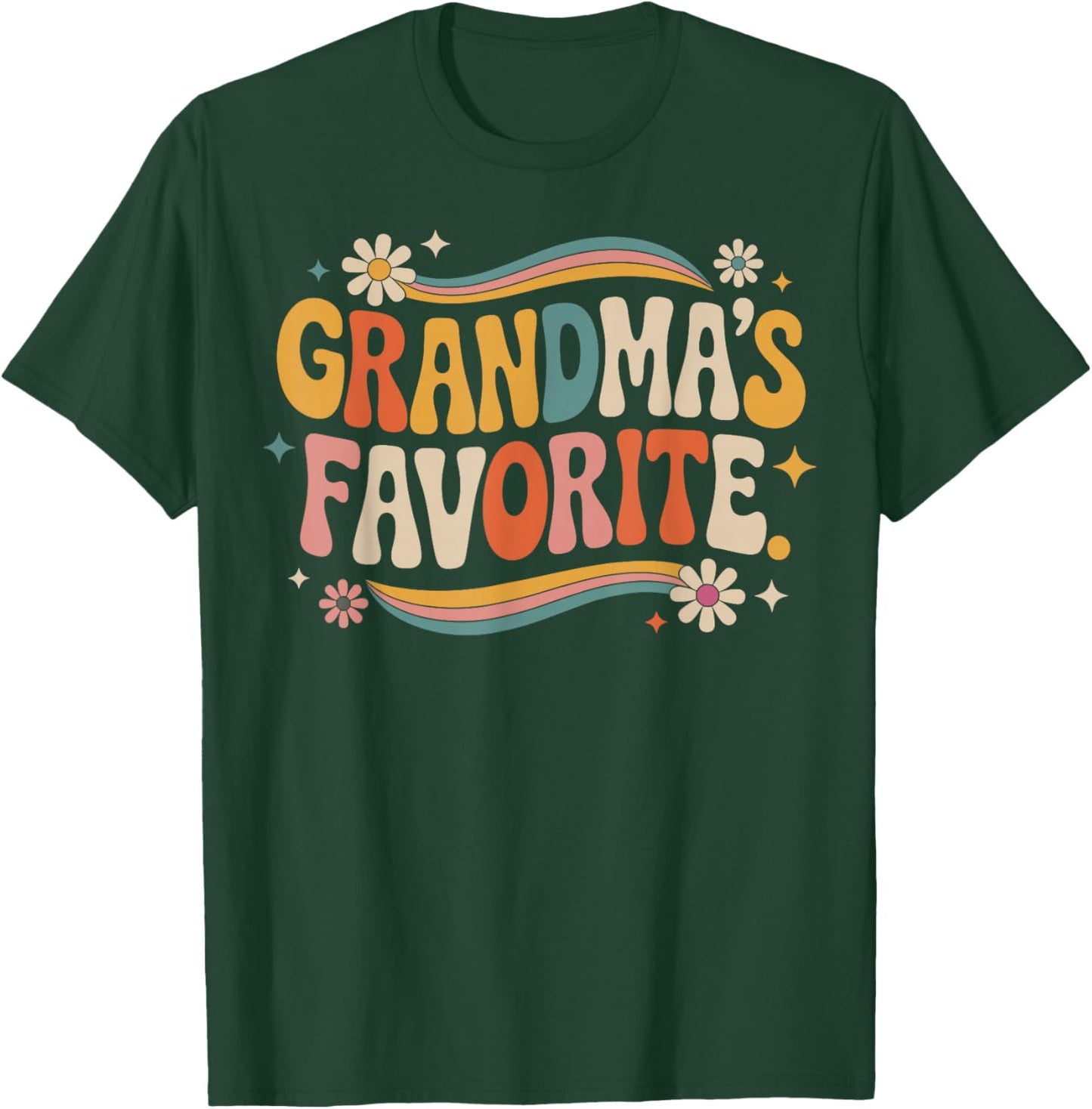 Grandmas Favorite Funny Grandparent Grandchild Vintage Humor T-Shirt - T-Shirt | Forest