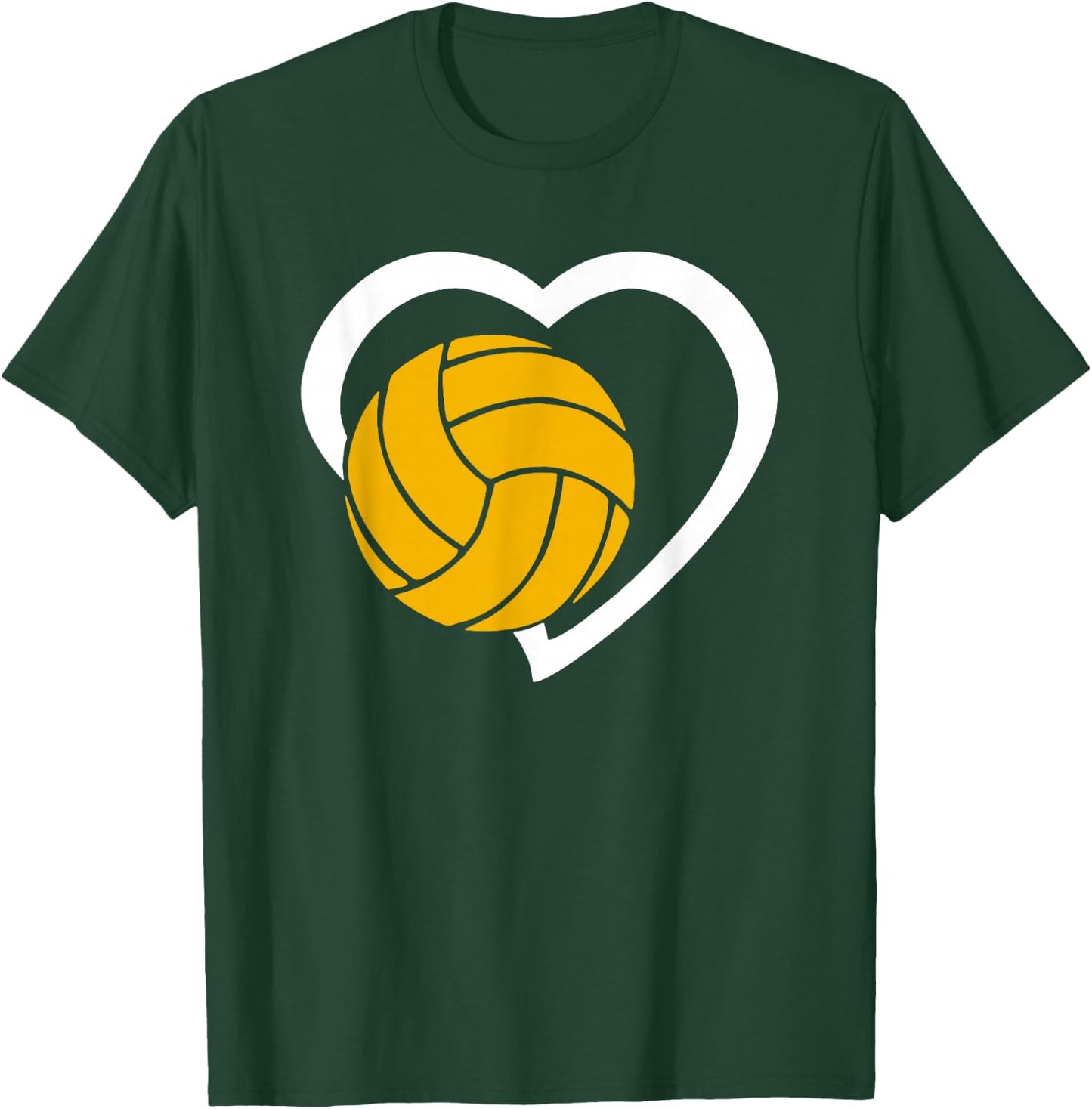 Water Handball Love Heart Symbol Swimming Sport T-Shirt - T-Shirt | Forest