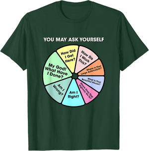 You May Ask Yourself Classic 80's Pop Music Retro Pie Chart T-Shirt - T-Shirt | Forest