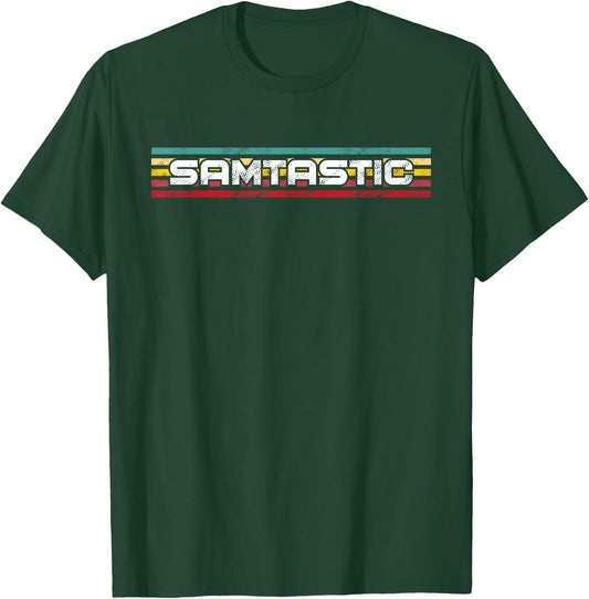 Retro Samtastic Gift any name like Sam or Samantha T-Shirt - T-Shirt | Forest