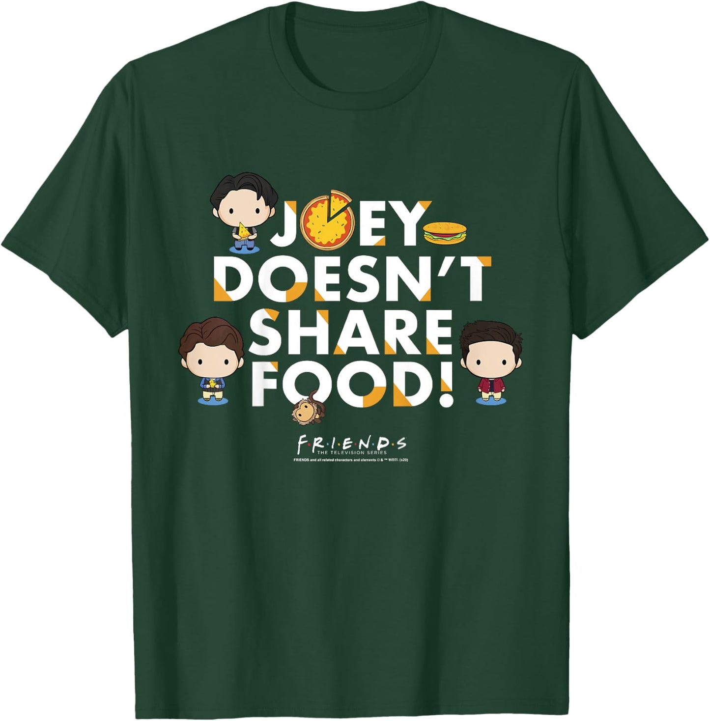 Friends Chibi Joey Doesn't Share Food T-Shirt - T-Shirt | Forest