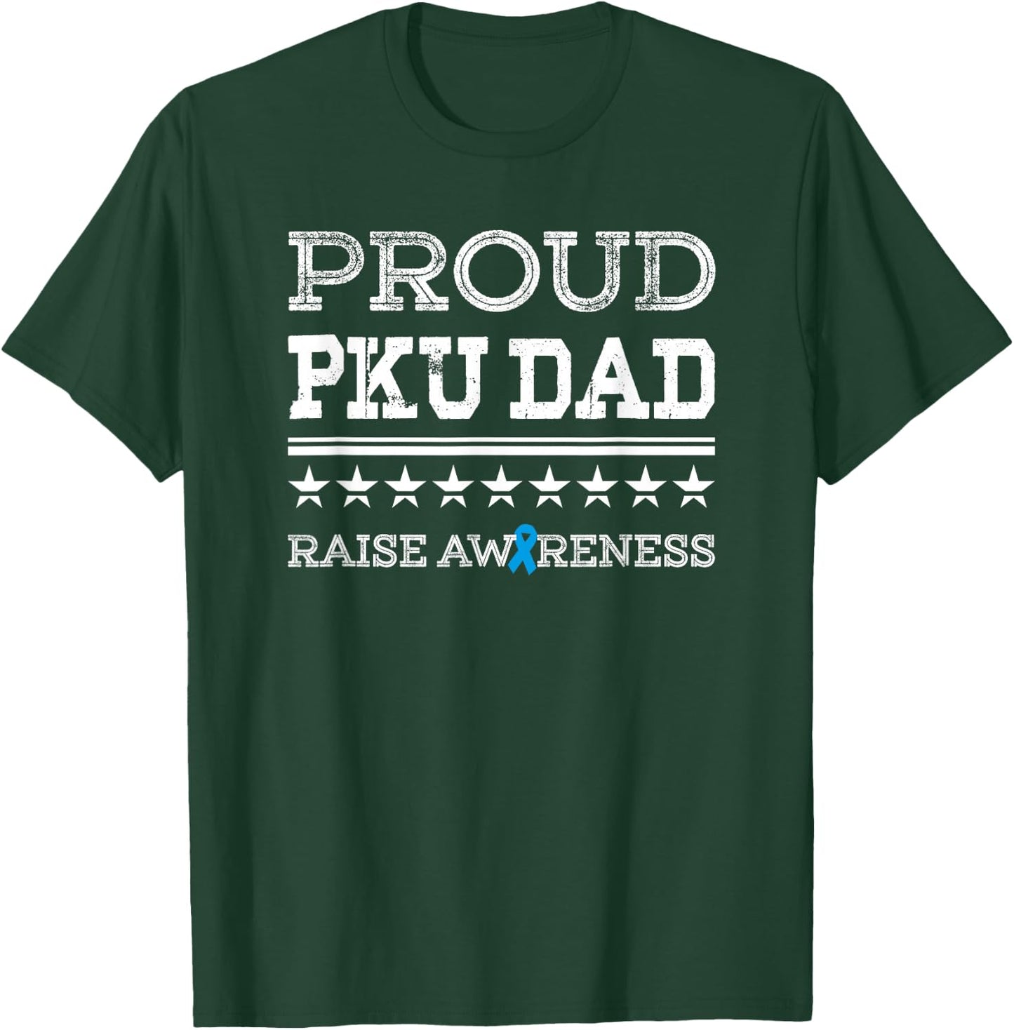 PKU Awareness Proud Dad Stars & Stripes T Shirt T-Shirt - T-Shirt | Forest