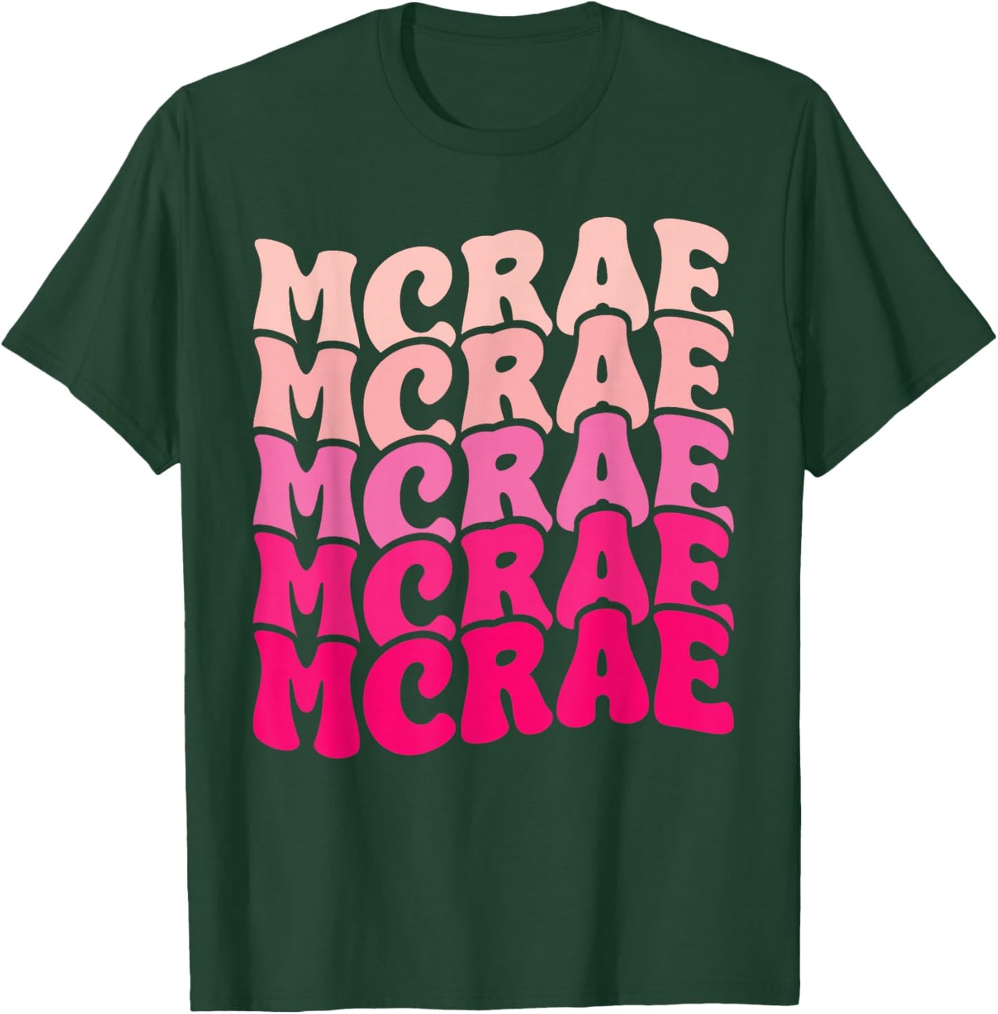 Personalized Name Mcrae I Love Mcrae 80's Groovy T-Shirt - T-Shirt | Forest