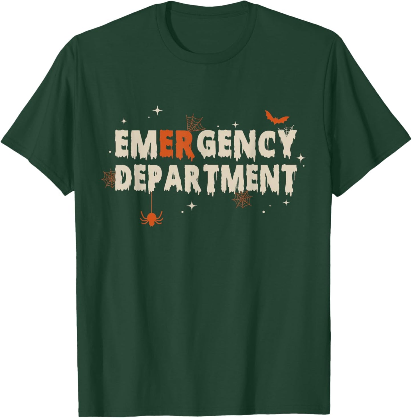 Emergency Department Halloween Emergency Room Nursing Nurse T-Shirt - T-Shirt | Forest