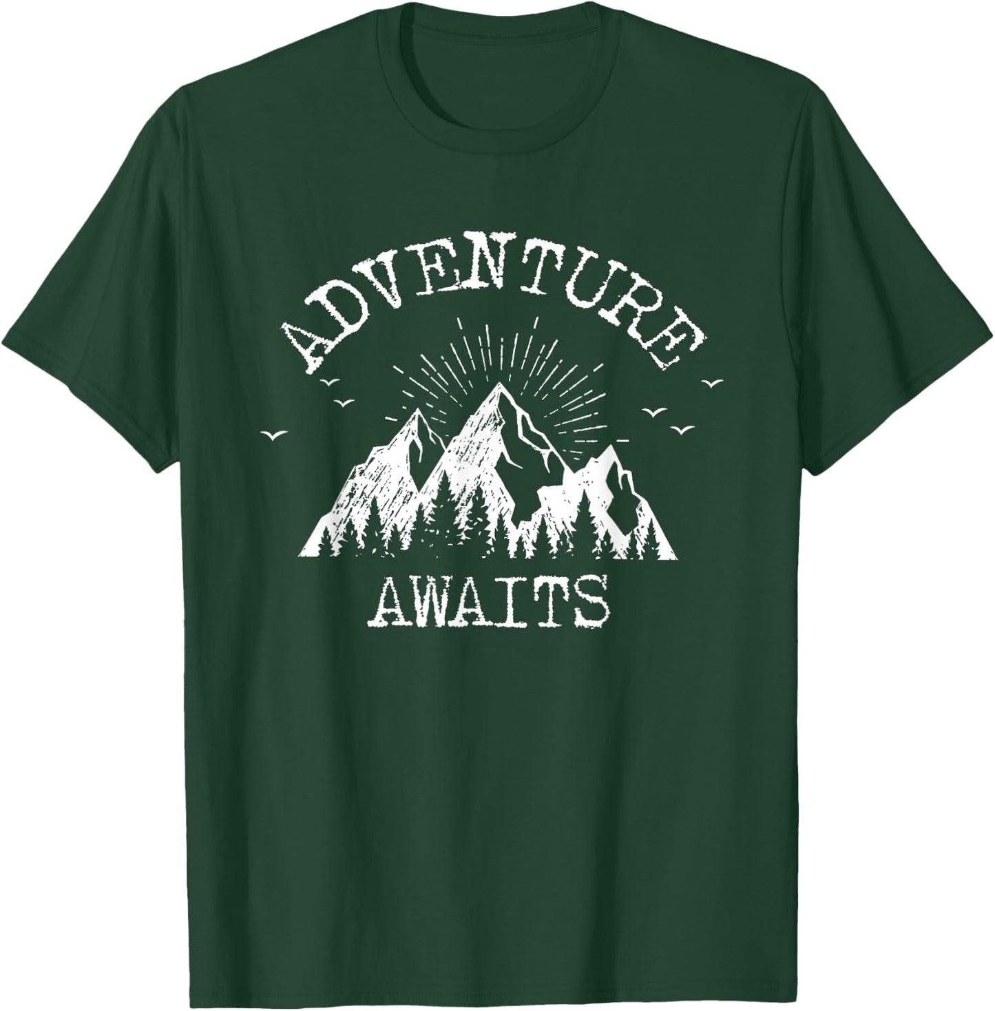 Trendy Adventure Awaits Travel Camping Vintage T-Shirt - T-Shirt | Forest