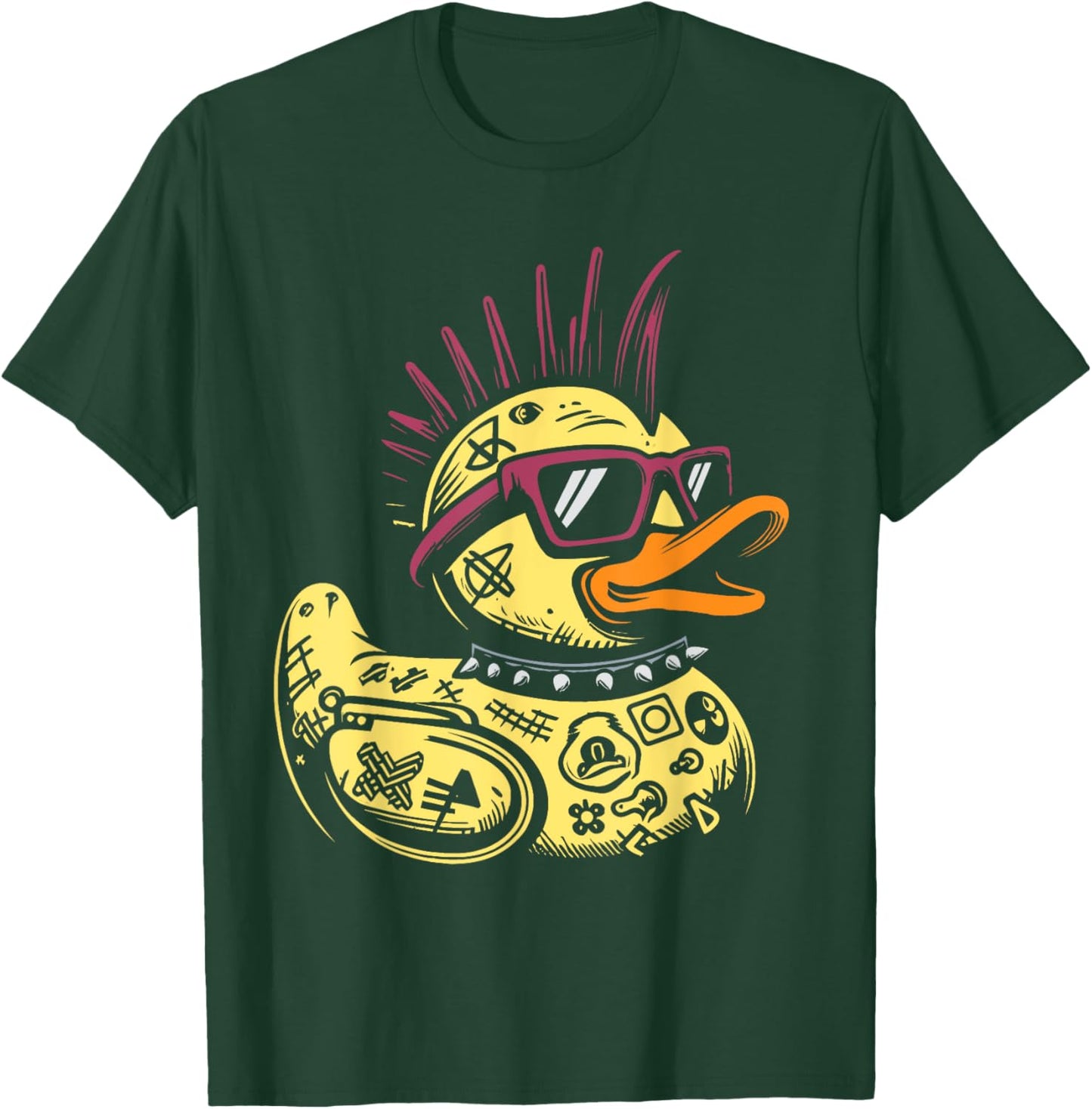 Punk Duck Duckling Punk Rocker T-Shirt - T-Shirt | Forest