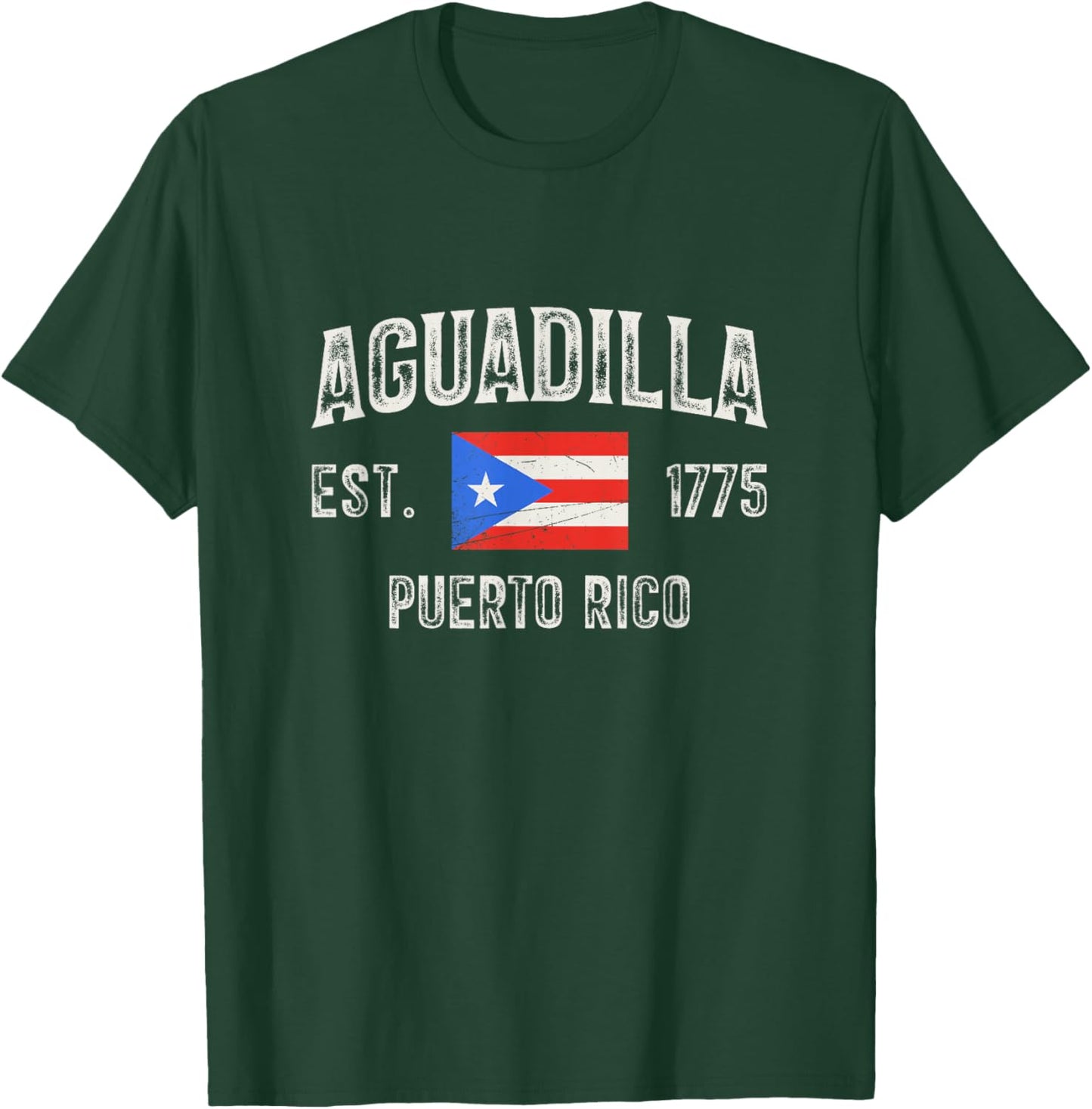 Aguadilla Puerto Rico 1775, Puerto Rico Flag T-Shirt - T-Shirt | Forest