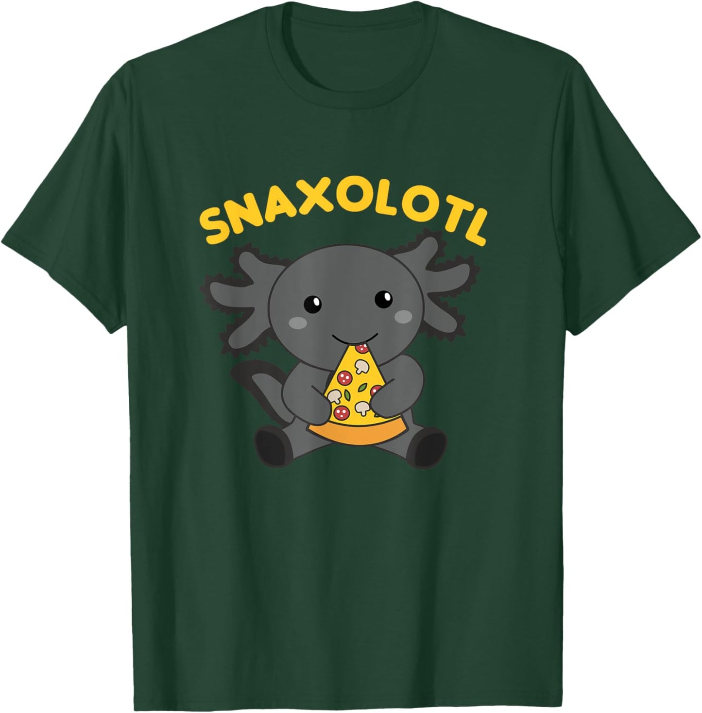 Snacks Pun Snaxolotl Pizza Axolotl T-Shirt - T-Shirt | Forest