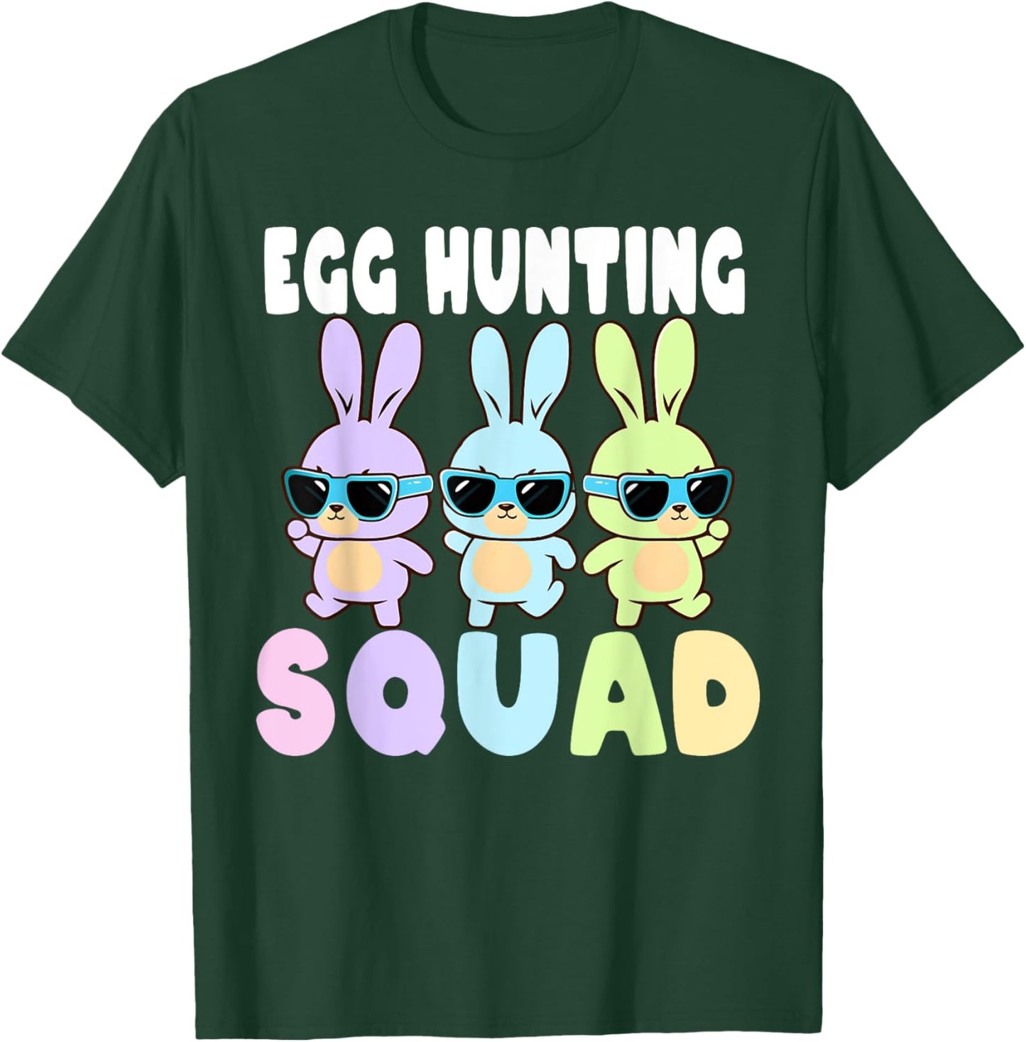 Egg Hunting Squad Funny Easter Bunnies Egg Hunt T-Shirt - T-Shirt | Forest