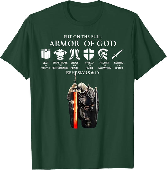 Put On The Full Armor Of God T-Shirt - T-Shirt | Forest