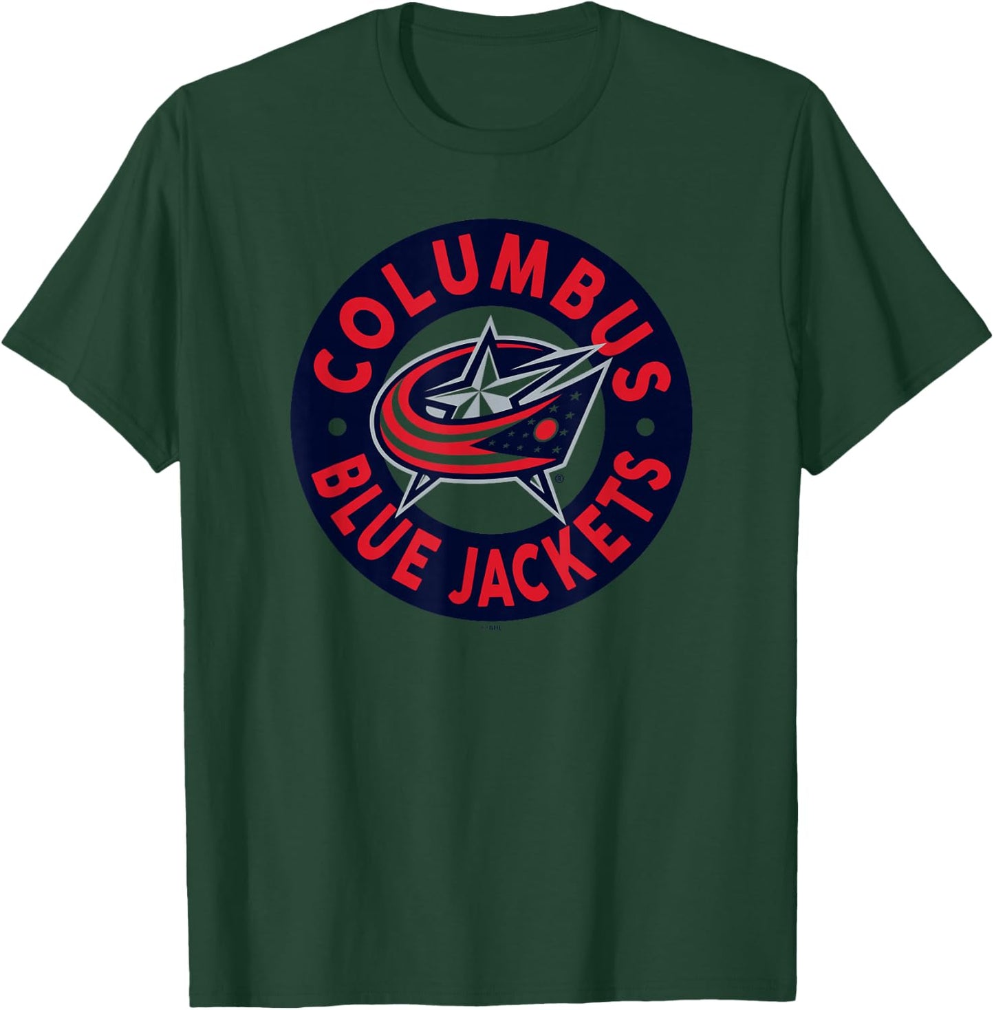 Columbus Blue Jackets Symbol White Officially Licensed T-Shirt - T-Shirt | Forest