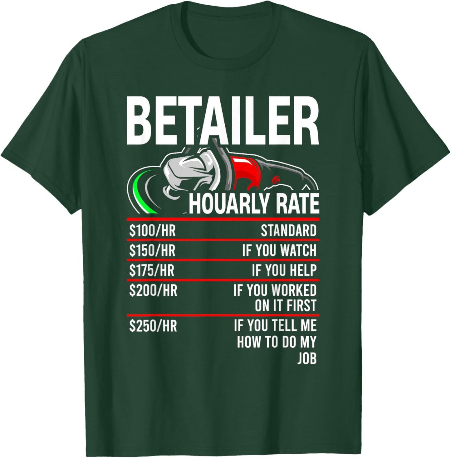 Detailer Hourly Rate Auto Detailer for Car Detailing T-Shirt - T-Shirt | Forest