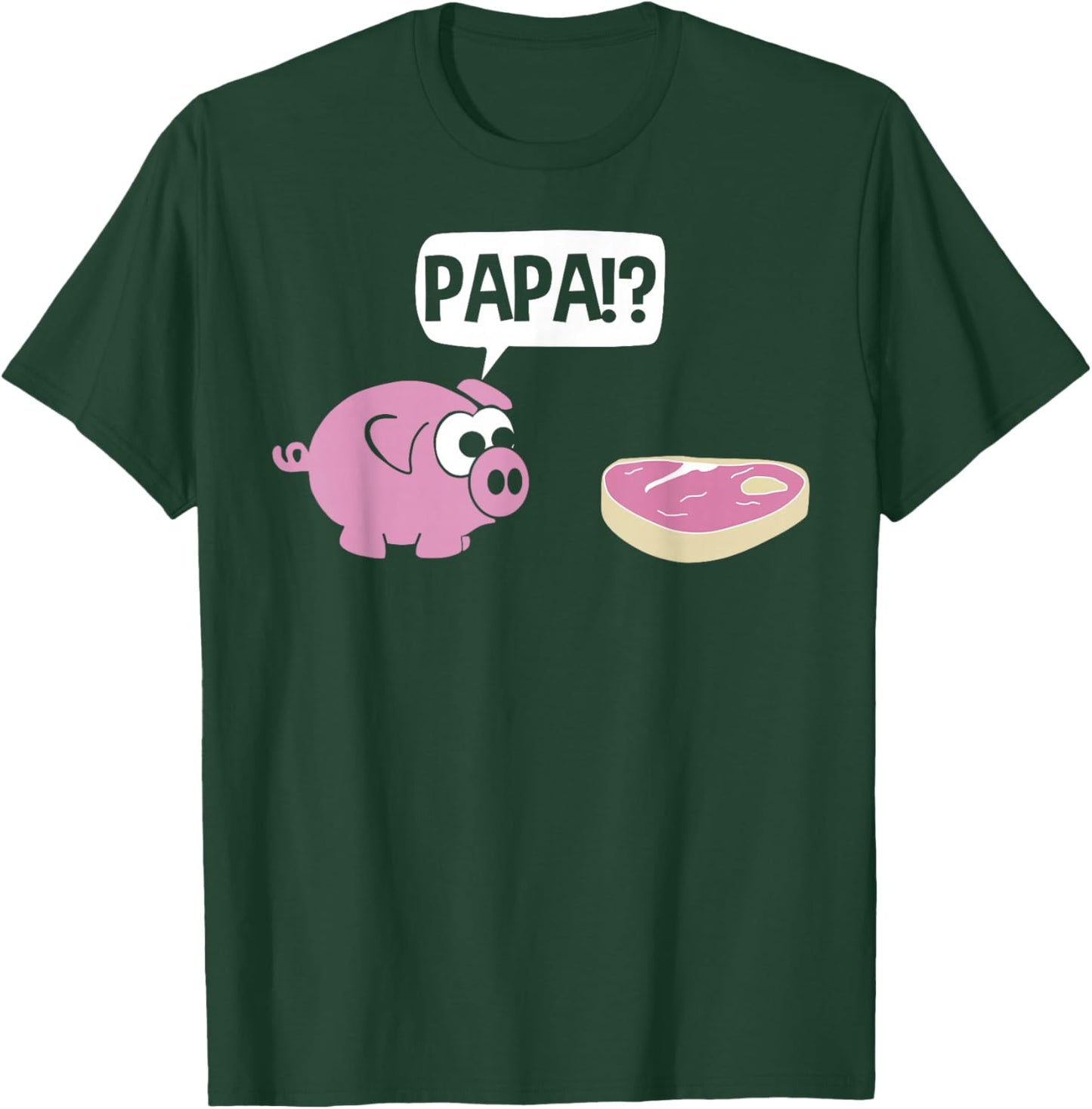 Lustiges Schweinchen - PAPA?! T-Shirt - T-Shirt | Forest
