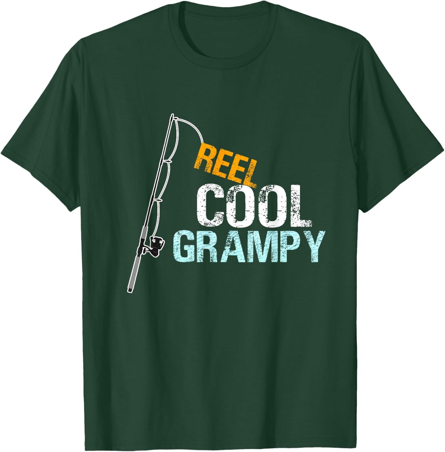 Grampy Gift from Granddaughter Grandson Reel Cool Grampy T-Shirt - T-Shirt | Forest