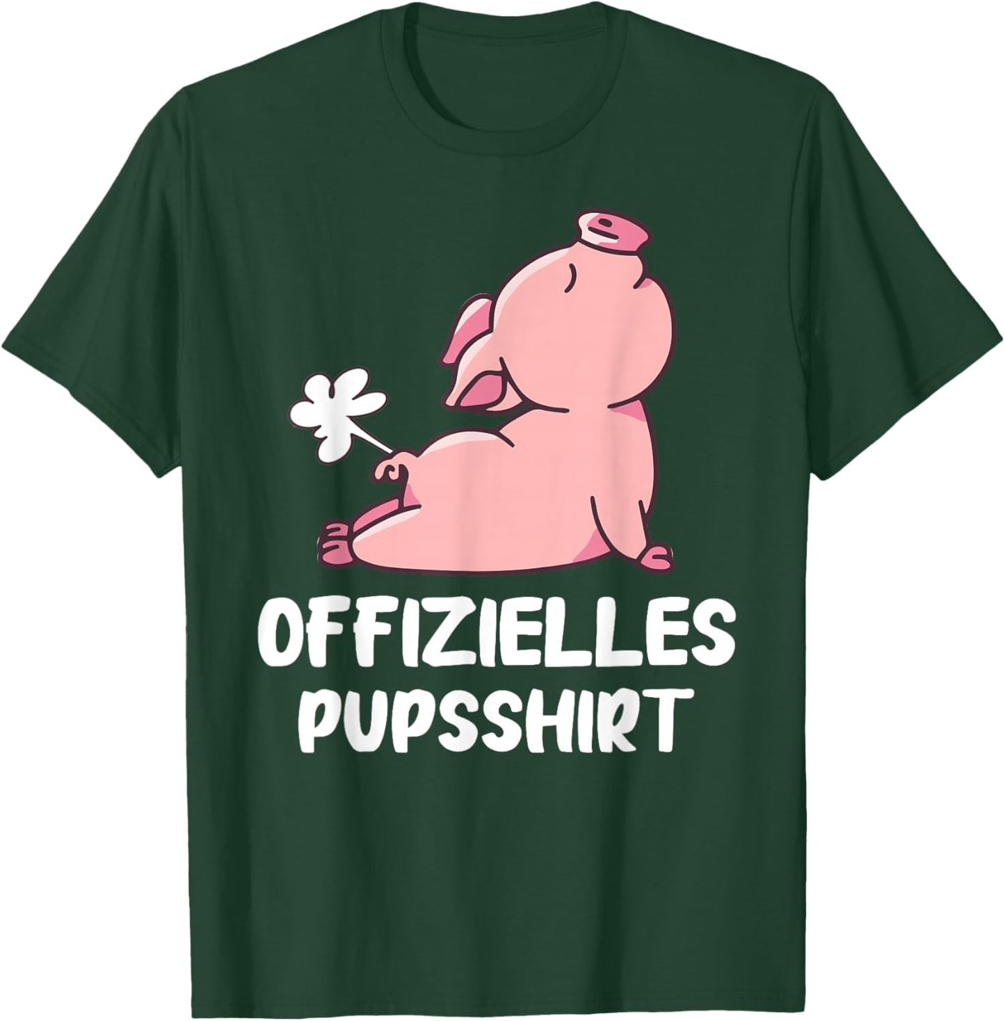 Schwein Offizielles Pupsshirt Pupsen Furz Furzen Schweinchen T-Shirt - T-Shirt | Forest