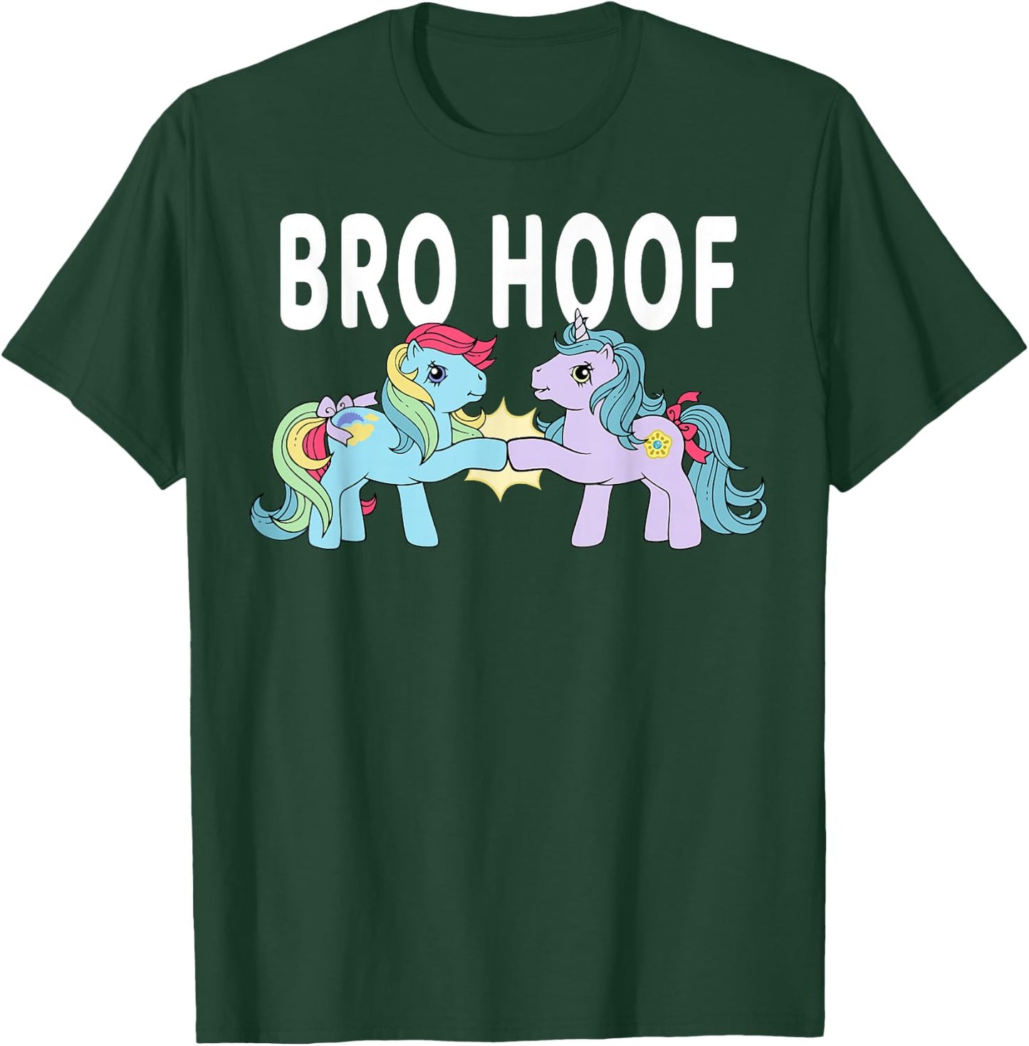 My Little Pony Bro Hoof Vintage Rainbow Ponies T-Shirt - T-Shirt | Forest