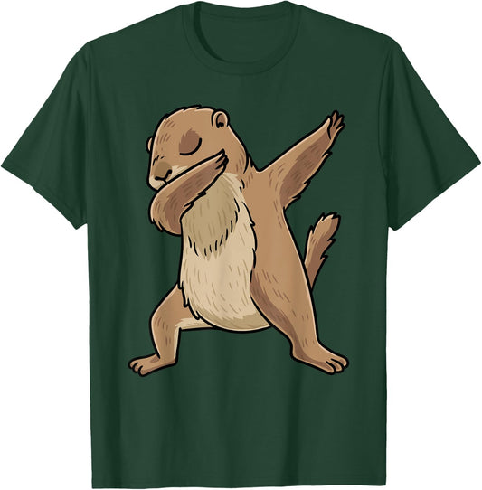 Dabbing Prairie Dog Rodent Men Women Kids T-Shirt - T-Shirt | Forest