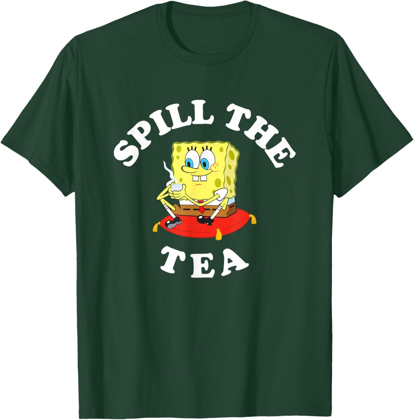 SpongeBob SquarePants Spill The Tea Relaxing SpongeBob T-Shirt - T-Shirt | Forest