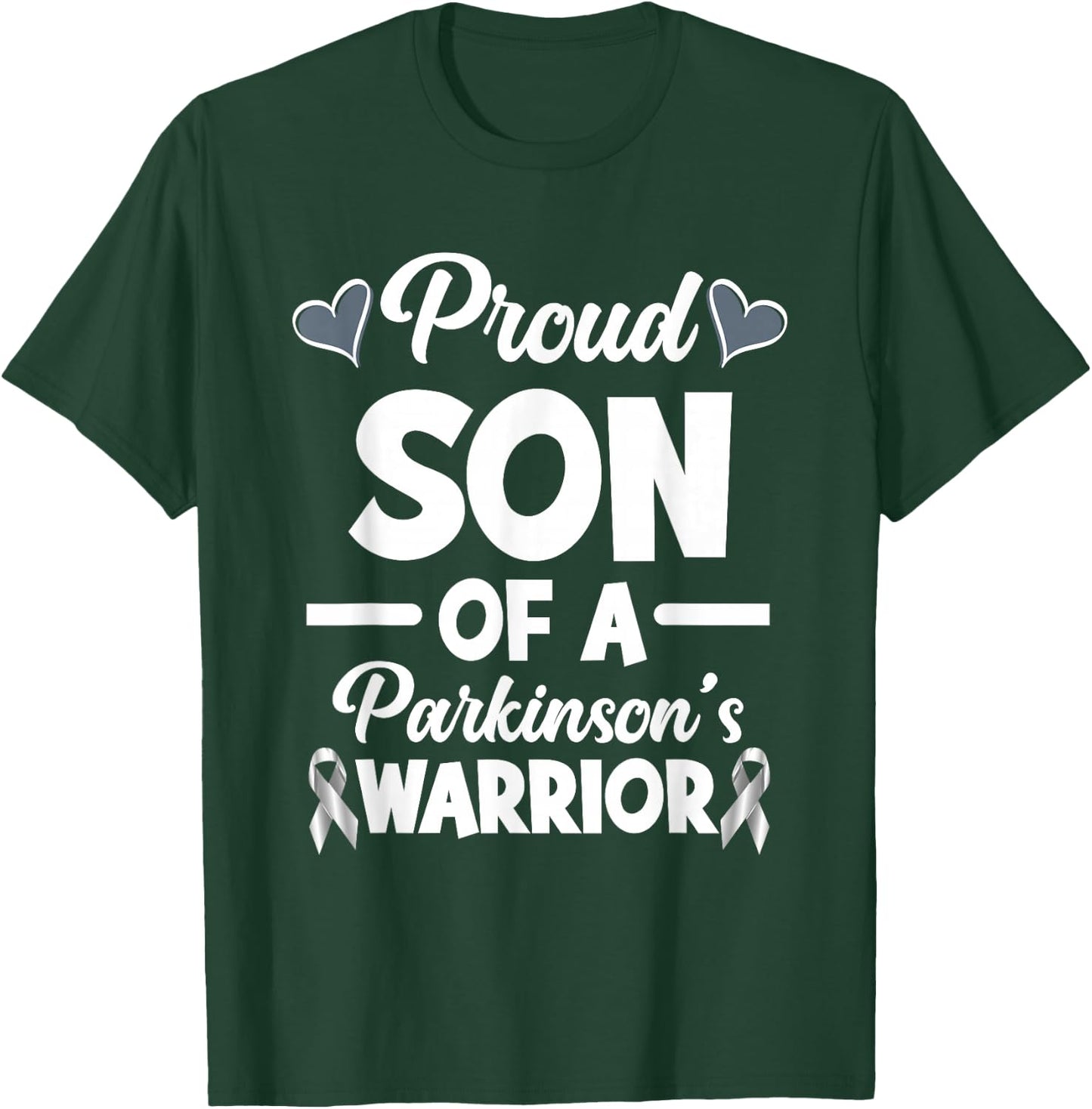 Proud Son Of A Parkinson's Warrior Parkinson's Awareness T-Shirt - T-Shirt | Forest