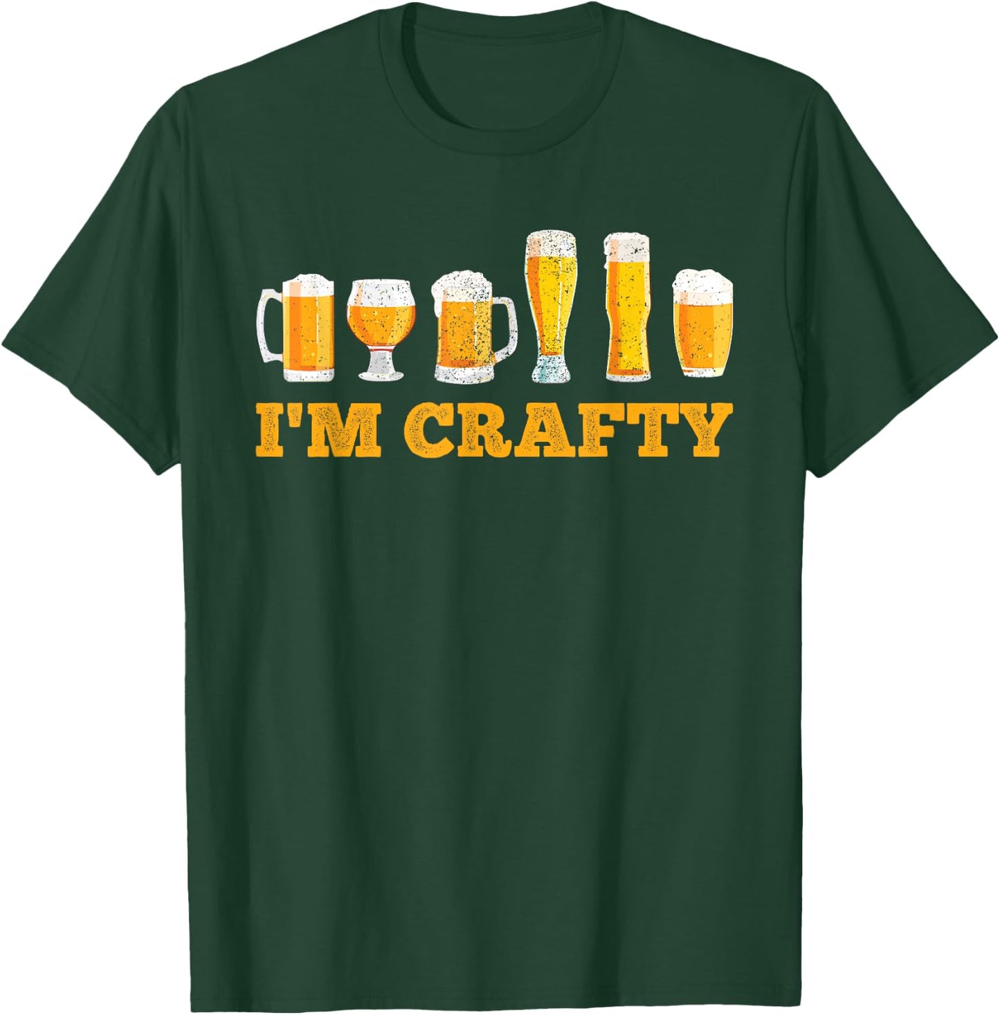 Craft Beer I'm Crafty Home Brew Beer T-Shirt - T-Shirt | Forest