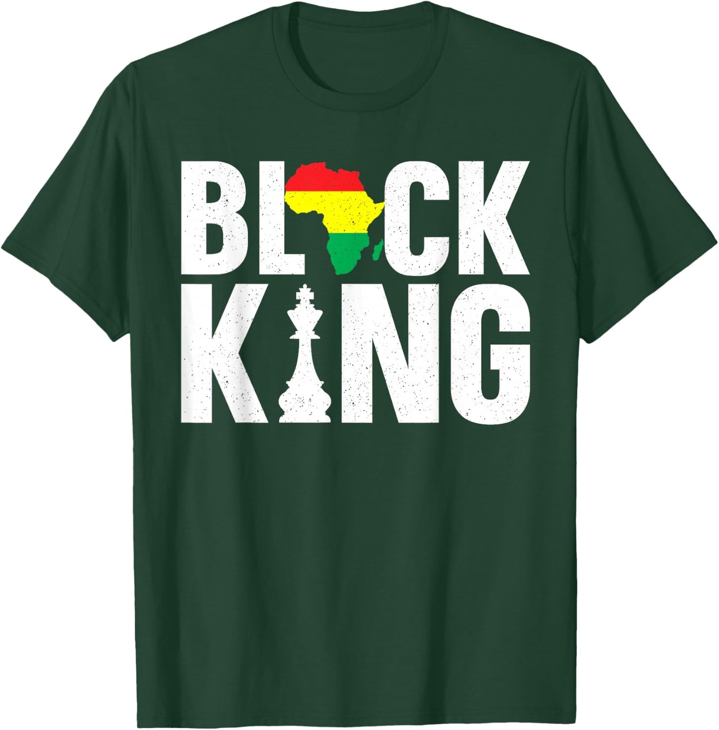 Cool Black King Art Dad Boys Africa Map African King T-Shirt - T-Shirt | Forest