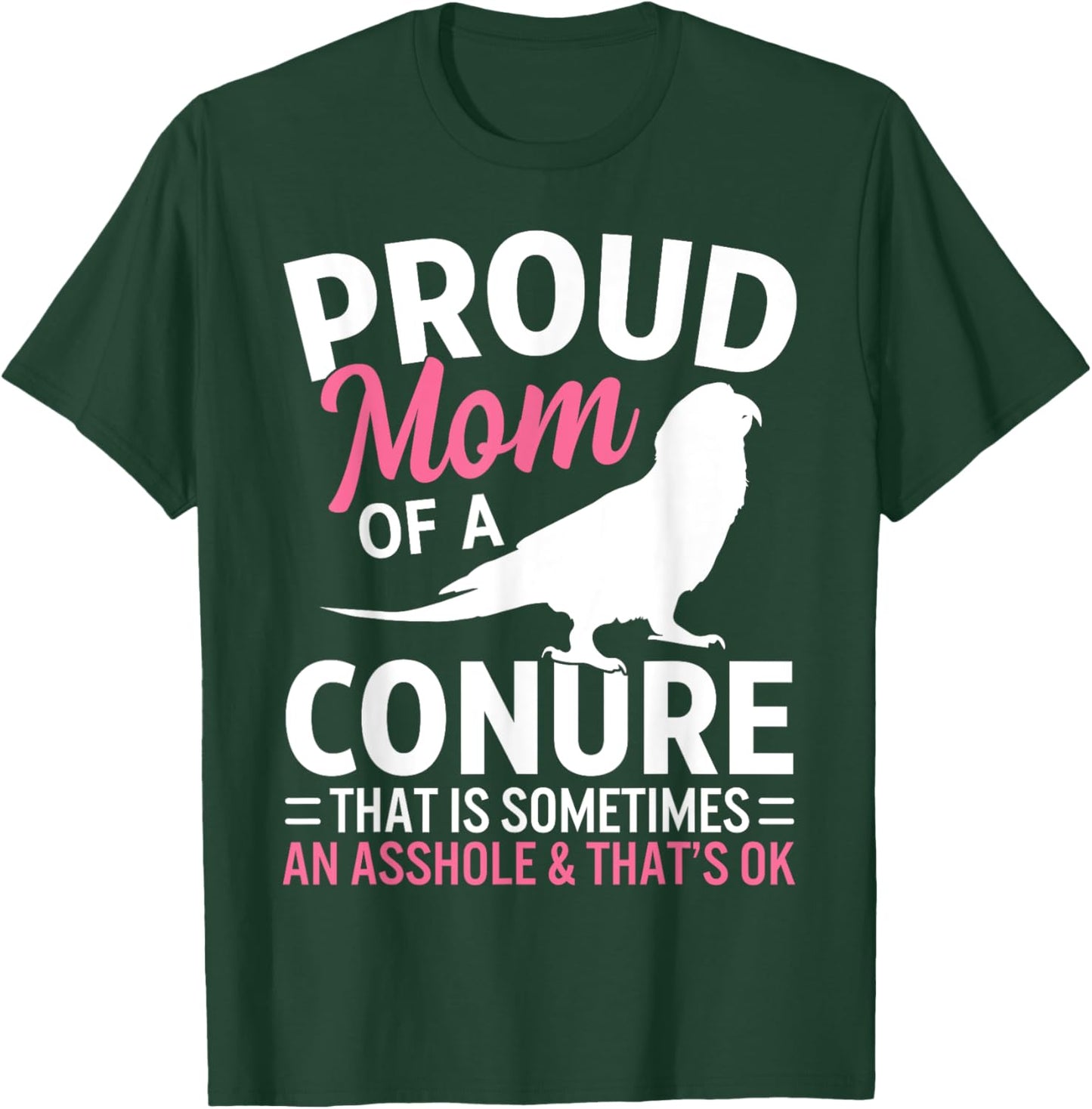 Green Cheek Conure Mom Parrot Bird Sun Conure T-Shirt - T-Shirt | Forest