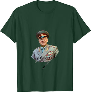 Marshal Georgy Zhukov With Signature T-Shirt - T-Shirt | Forest