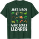 Reptile Kids Lizard Just A Boy Who Loves Lizards T-Shirt - T-Shirt | Forest