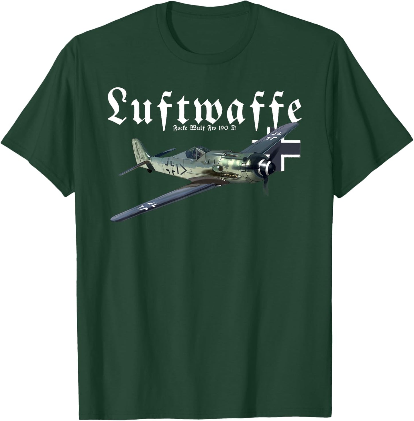 German Warbird I Focke-Wulf FW 190 I WW2 Airplanes T-Shirt - T-Shirt | Forest