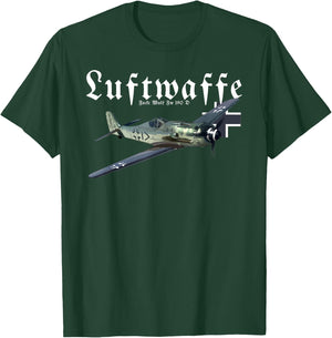 German Warbird I Focke-Wulf FW 190 I WW2 Airplanes T-Shirt - T-Shirt | Forest
