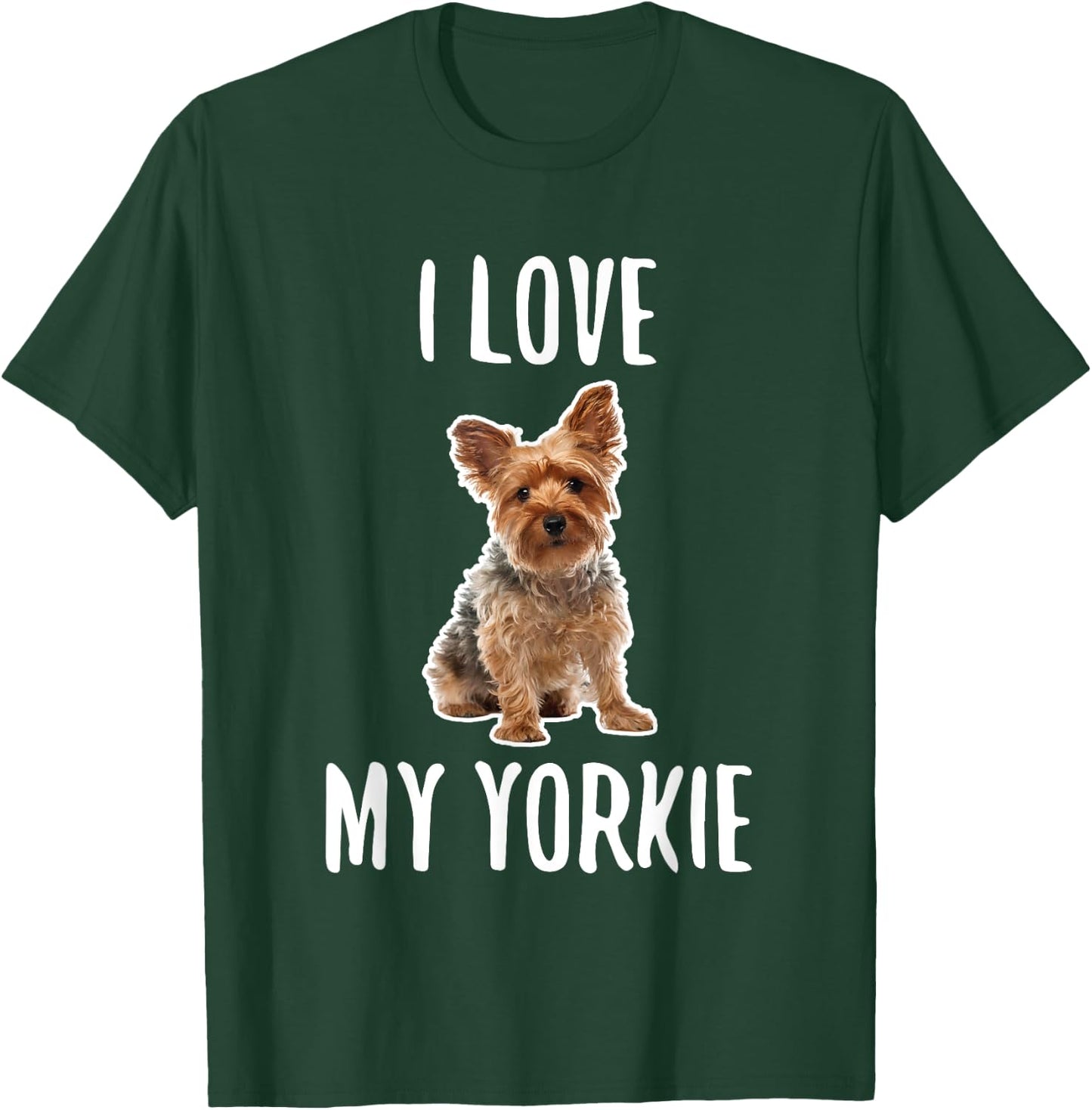 Yorkshire Terrier Dog Owner - I Love My Yorkie Women Kids T-Shirt - T-Shirt | Forest