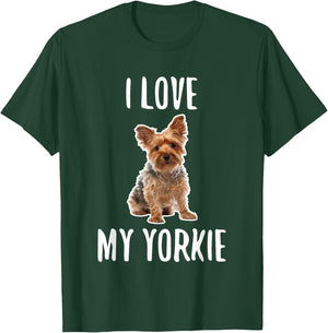 Yorkshire Terrier Dog Owner - I Love My Yorkie Women Kids T-Shirt - T-Shirt | Forest