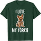 Yorkshire Terrier Dog Owner - I Love My Yorkie Women Kids T-Shirt - T-Shirt | Forest