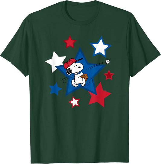 Peanuts Snoopy Baseball Stars T-Shirt - T-Shirt | Forest