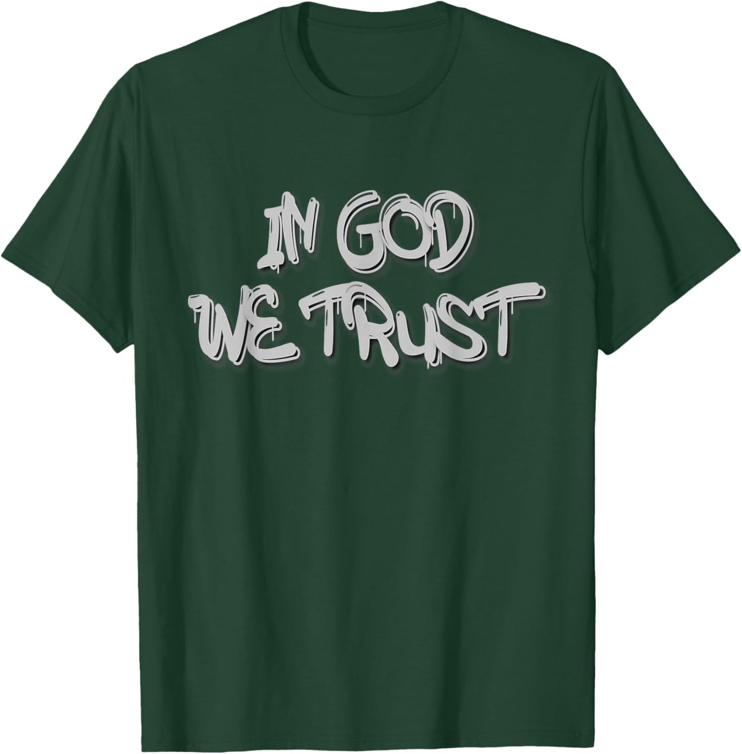 Graffiti in God We Trust Modern Street Art Print T-Shirt - T-Shirt | Forest