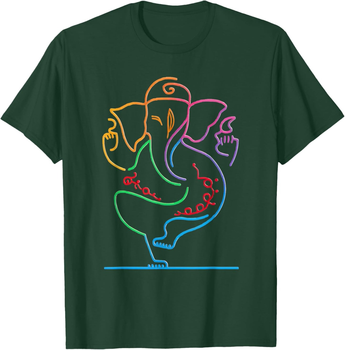Ganesh Chaturthi Hindu Festival Elephant Lord Ganesha T-Shirt - T-Shirt | Forest