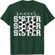 Soccer Sister Vintage Sport Lover Sister Mothers Da T-Shirt - T-Shirt | Forest