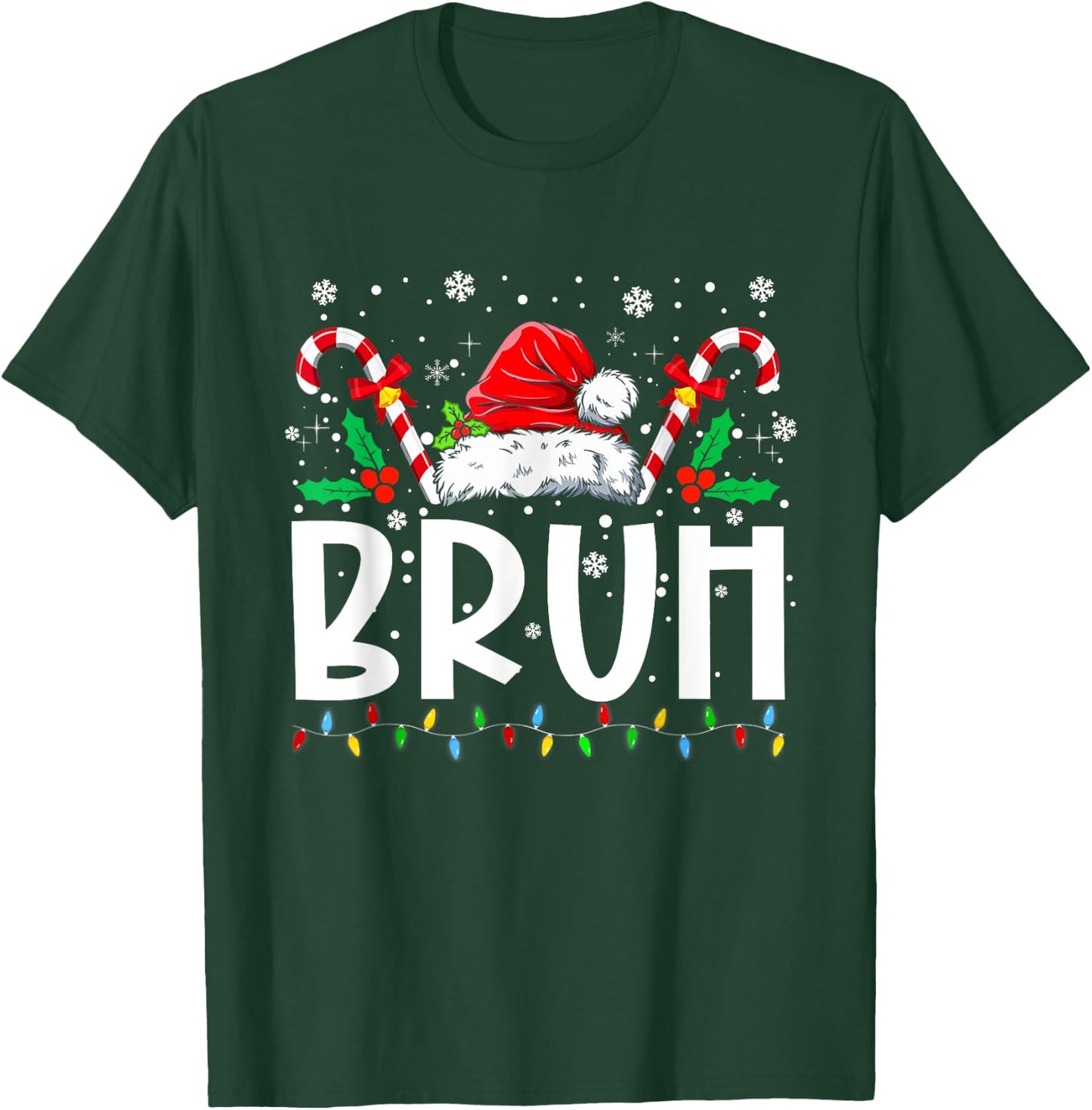 Christmas Santa Bruh Xmas Pajamas Family Men Women Kids T-Shirt - T-Shirt | Forest