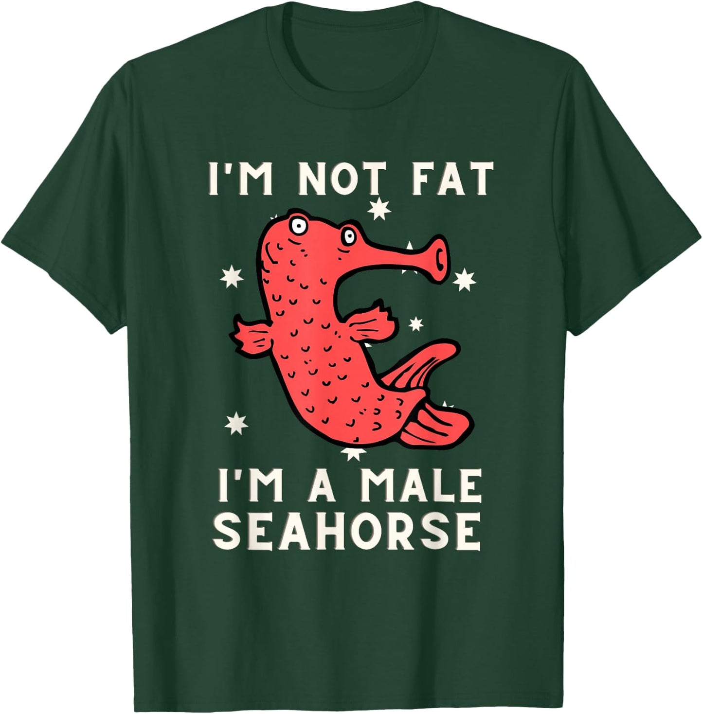 Pregnant Seahorse Joke - Seahorse Costume Fish And Aquarium T-Shirt - T-Shirt | Forest
