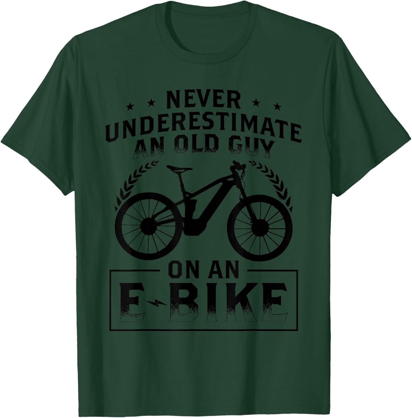 Ebike Bicycle E-Bike Mountain Bikers T-Shirt - T-Shirt | Forest