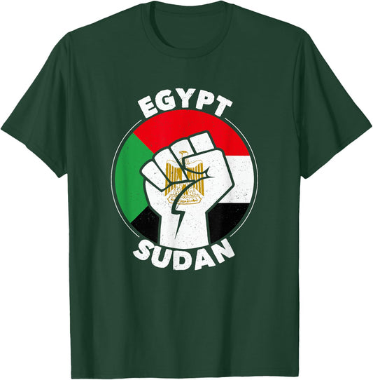 Egypt Sudan Proud Egyptian & Sudanese Countries Flag T-Shirt - T-Shirt | Forest