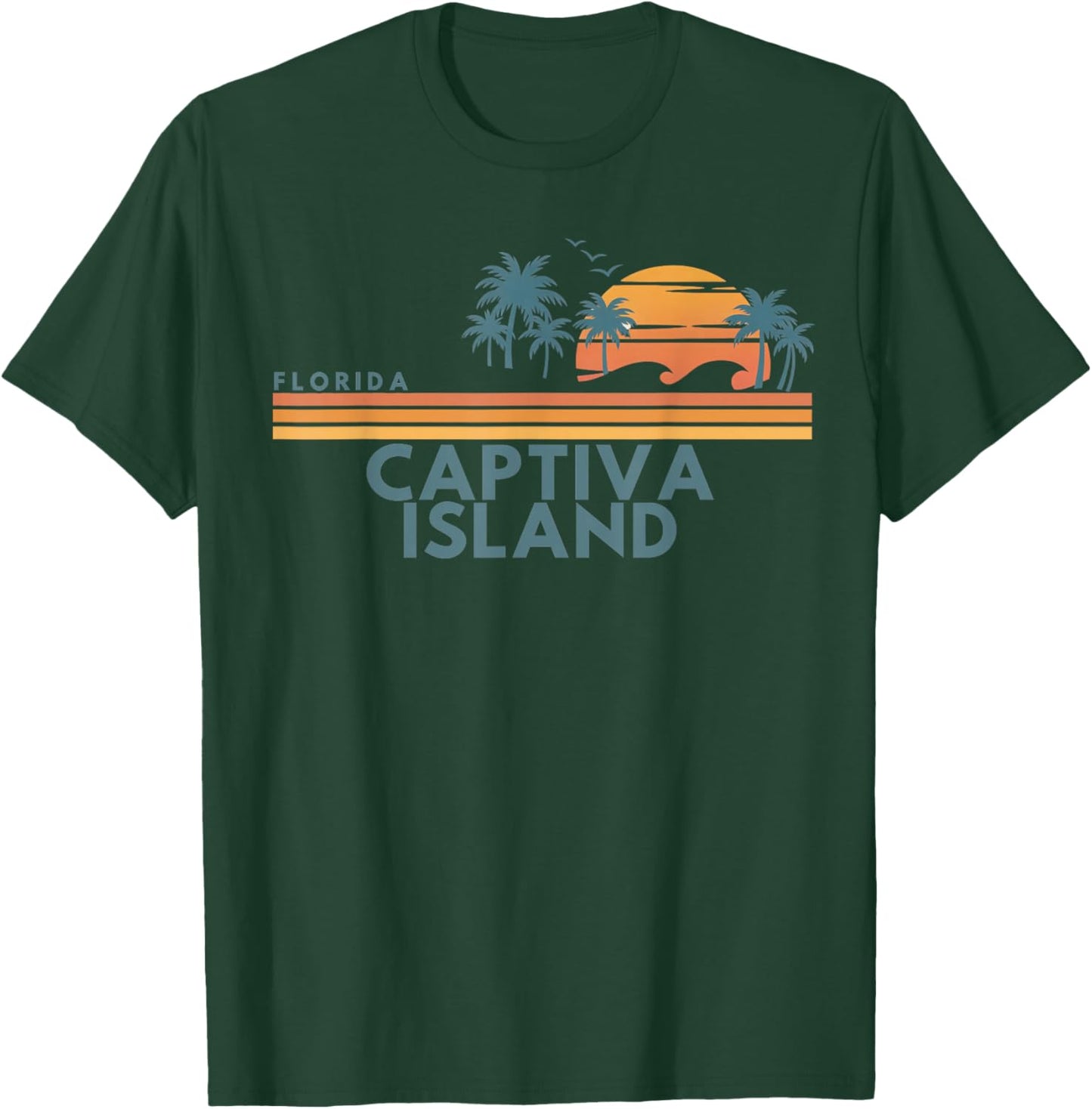 Captiva Island Florida Summer Vacation Vintage 70's T-Shirt - T-Shirt | Forest
