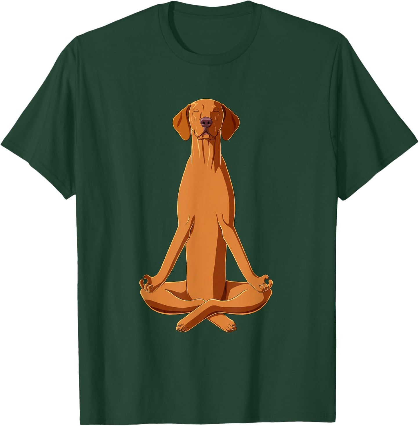 Funny Yoga Dog Hungarian Vizsla T-Shirt - T-Shirt | Forest