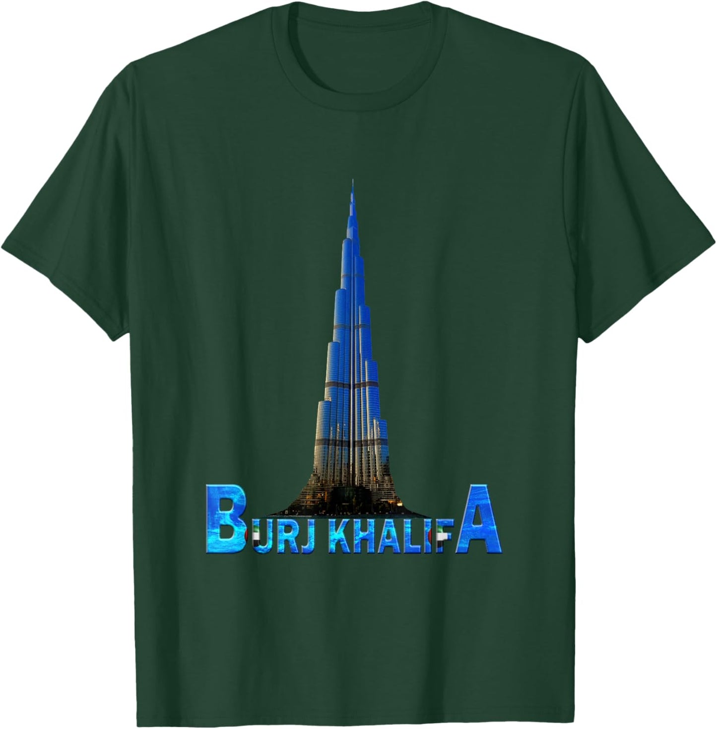 Burj Khalifa Dubai Tallest Building United Arab Emirates UAE T-Shirt - T-Shirt | Forest